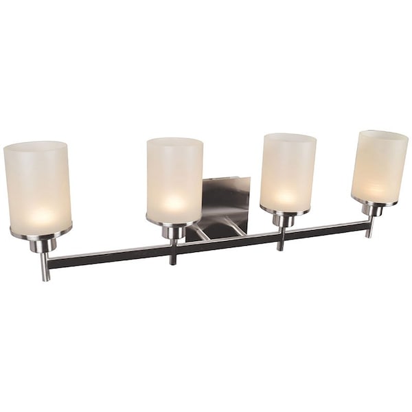 Access Lighting Perch, 4 Light LED Vanity, Brushed Steel Finish, Cream Silk Lined Glass 62512LEDD-BS/CSL - main